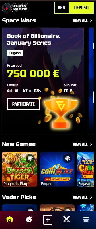 slotsvader mobile page